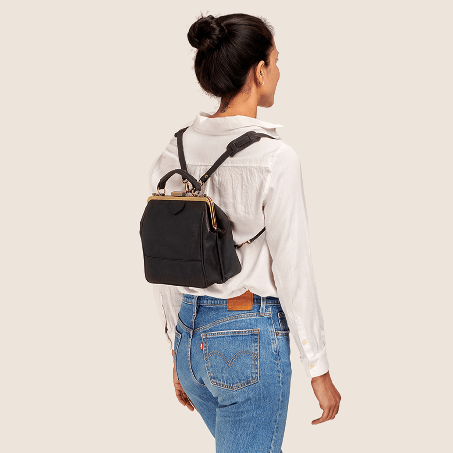 trolala Women's Carry-On Bag | Convertible & Vegan Black by Laflore Paris